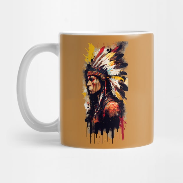 Native American Warrior V2 by Peter Awax